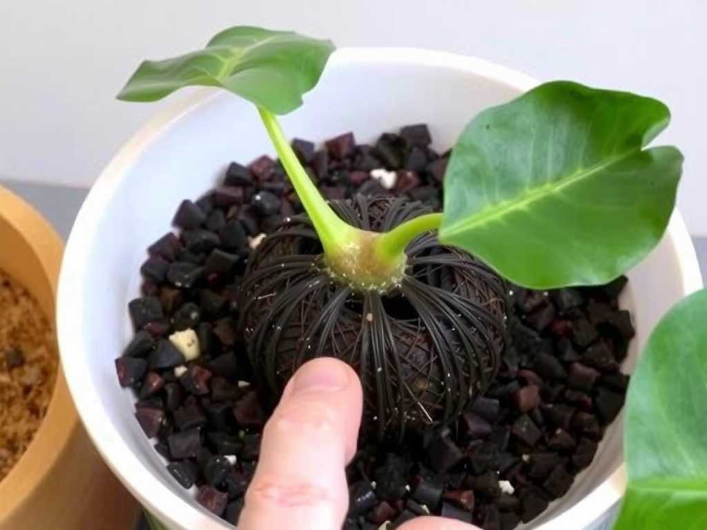 Monstera Propagation from Rhizome: Splitting the Root Ball(1)